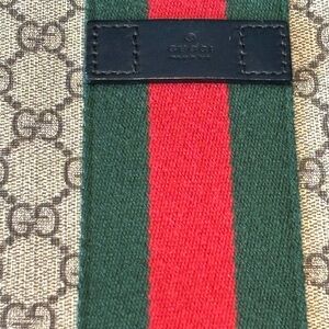 Gucci Monogram Canvas with Red and Green Stripe